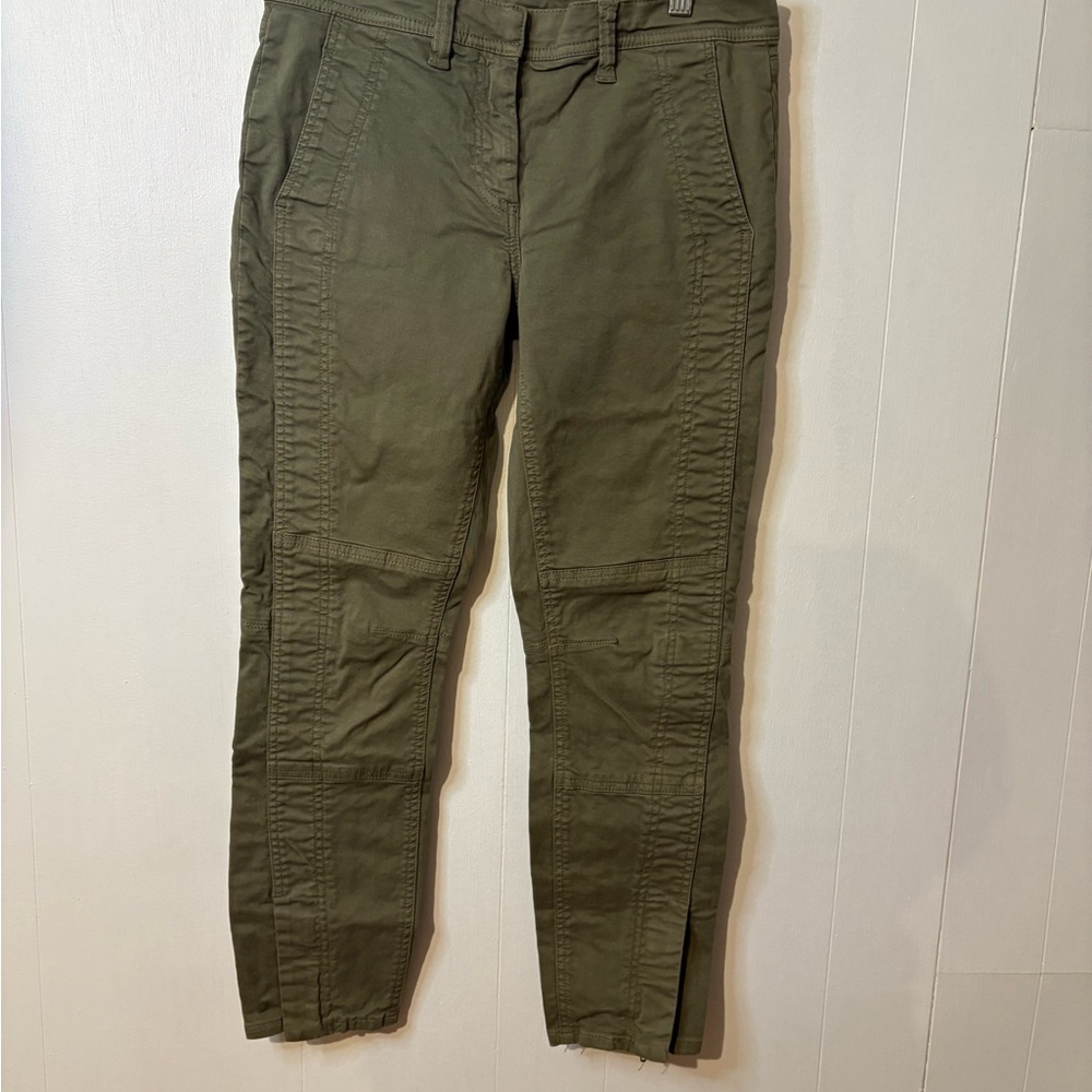 J Crew Casual Green Zippered Ankle Pants